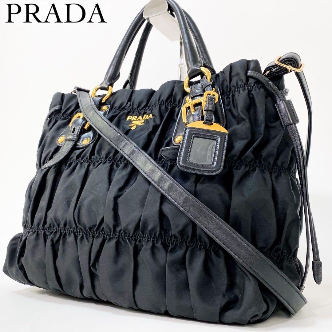 美品・希少モデル PRADA プラダ トートバッグ ギャザー 美品・希少モデル PRADA プラダ トートバッグ ギャザー