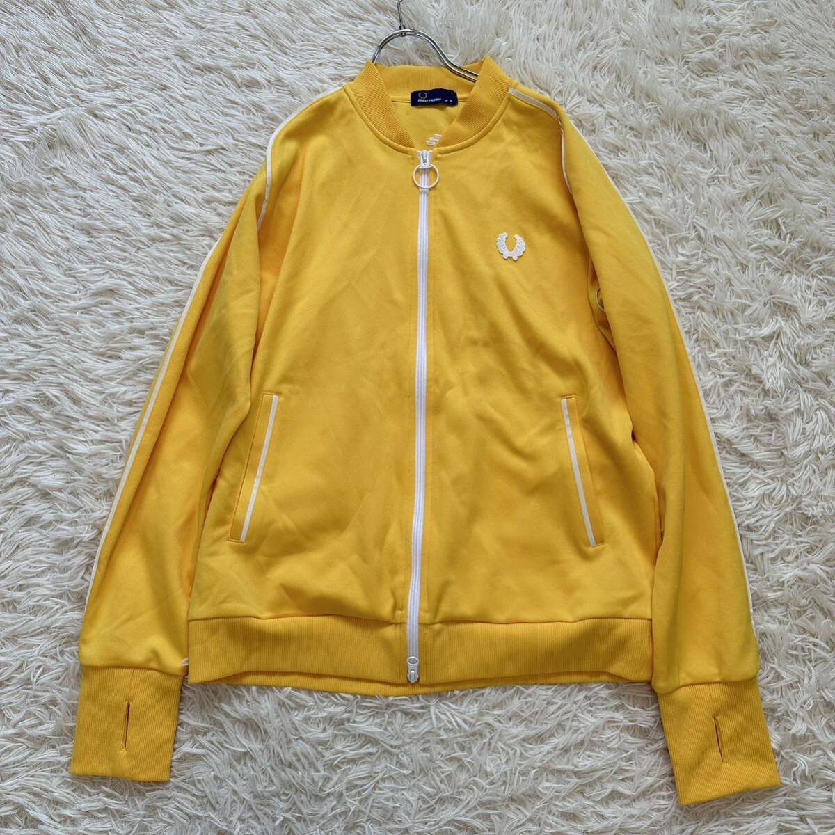 FRED PERRY】フレッドペリー M トラックジャケット イエロー FRED PERRY】フレッドペリー M トラックジャケット イエロー