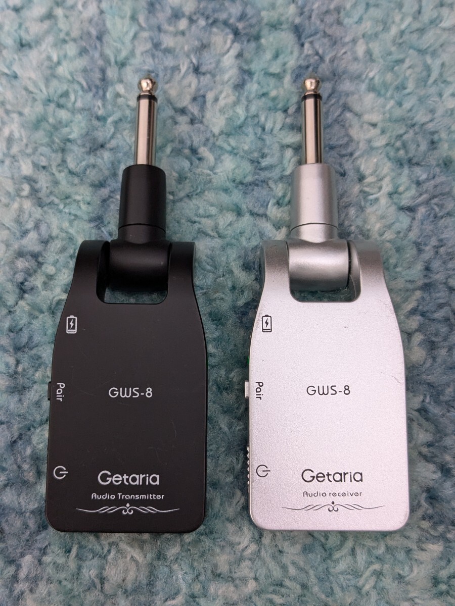 0608u2416　Getaria GWS-8 ギターワイヤレスシステム 送受信機 280°回転 1対多 USB-C充電式 トランスミッター＆レシーバー