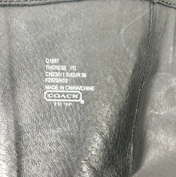 COACH/コーチ】ロングブーツ ブラック 黒 サイズ36 Q1687 F2370 COACH/コーチ】ロングブーツ ブラック 黒 サイズ36 Q1687 F2370