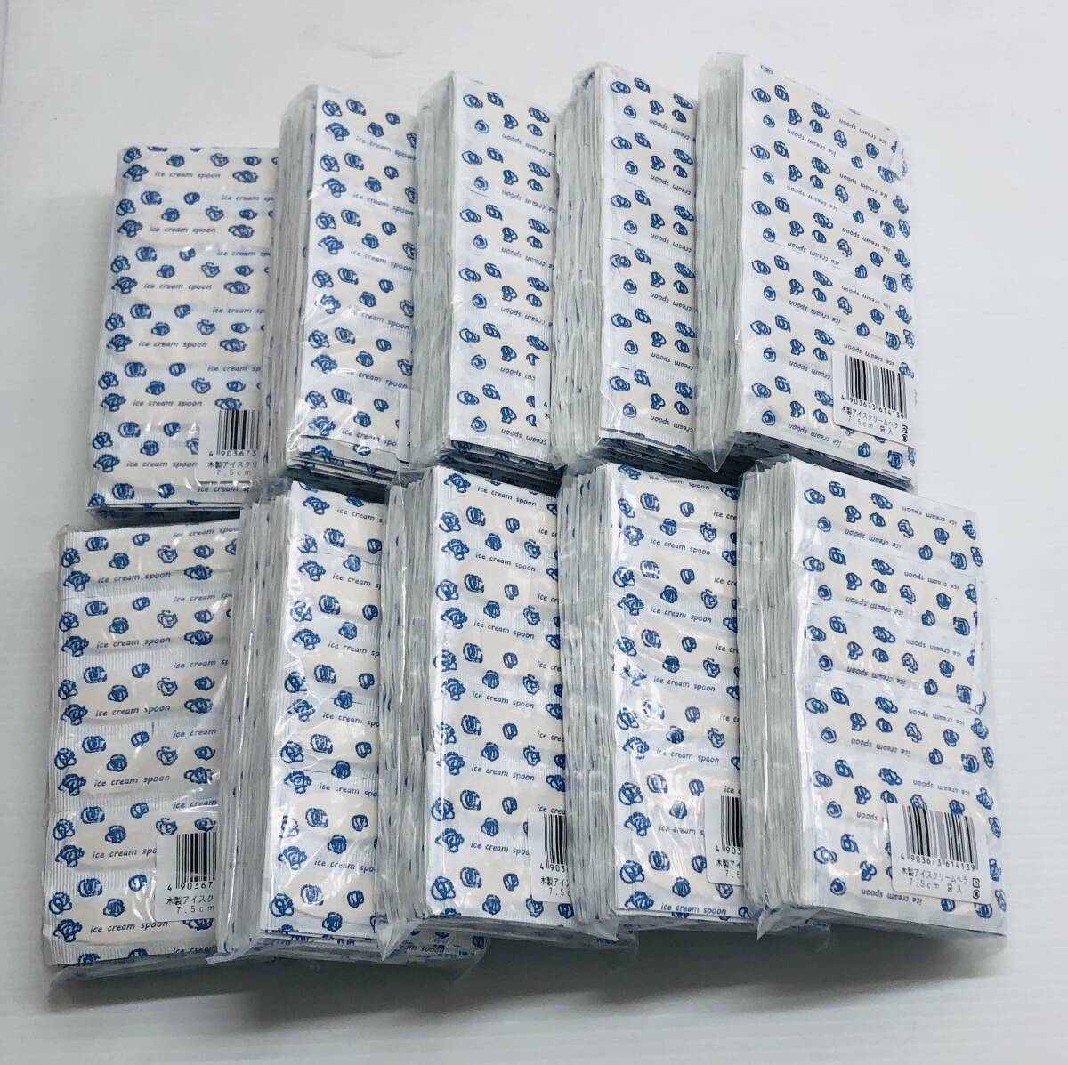 ★【在庫処分価格】木製 アイスクリームヘラ 7.5cm アイススプーン 120本入り×10☆T06-151D