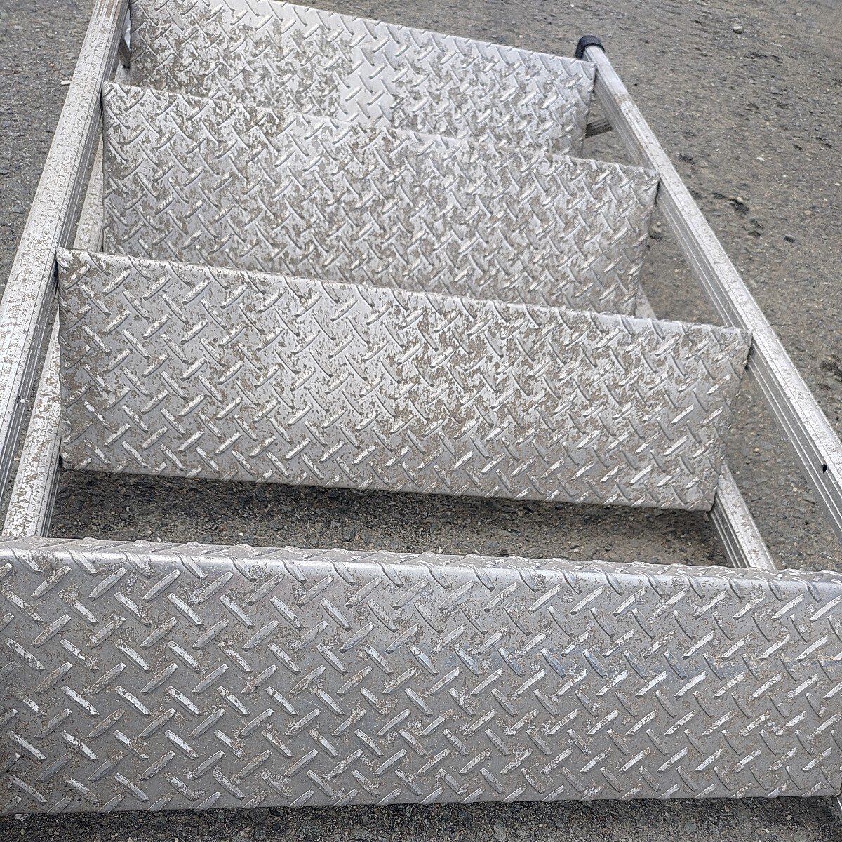 [ pickup limitation ] Wakayama city aluminium floor -step step only handrail less 3m super stepladder kyo-wa made long-term storage present condition goods [ stock have ] SD030