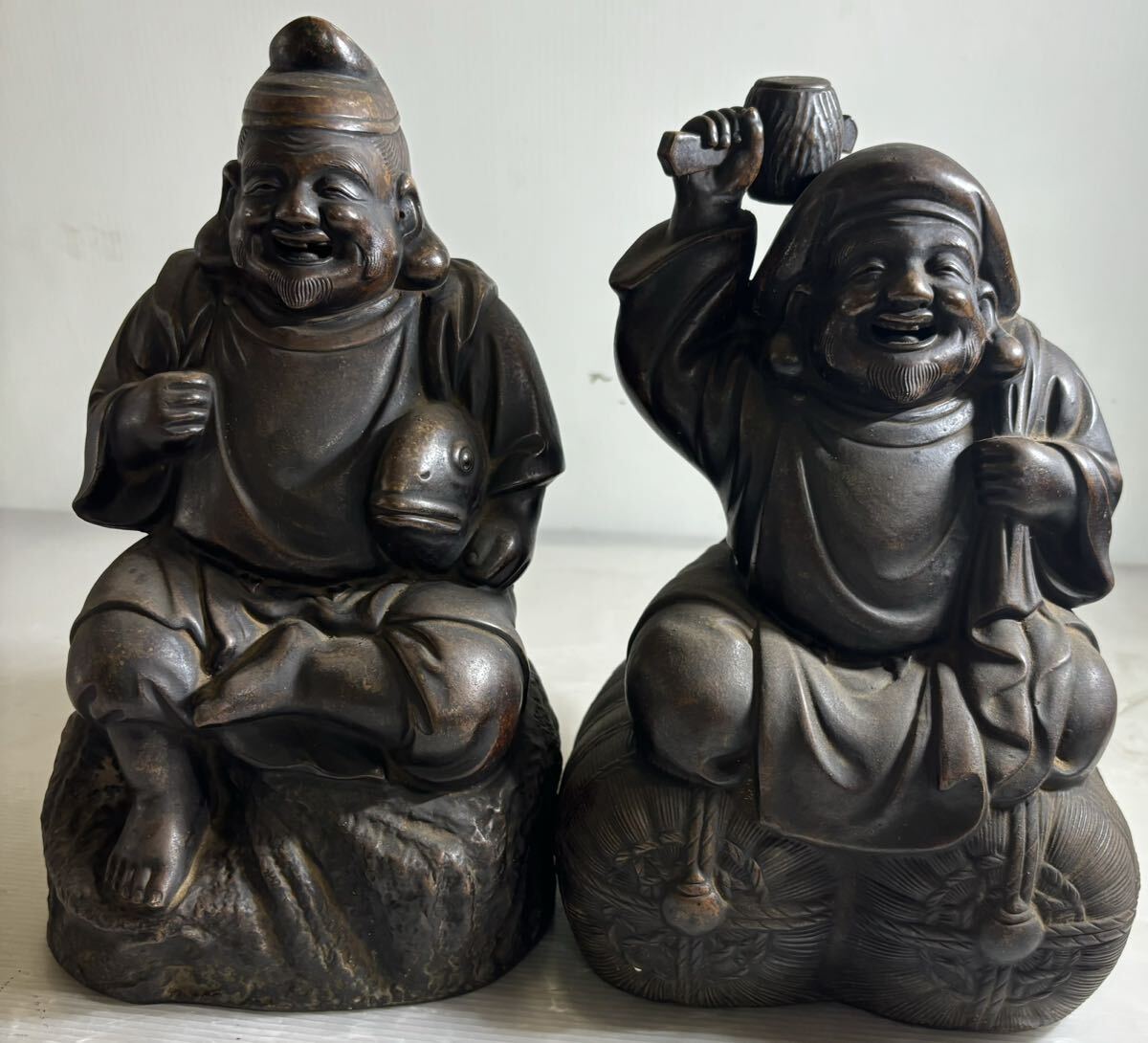 大黒天 古備前焼 置物 大黒さん 備前焼 縁起物 吉兆 七福神