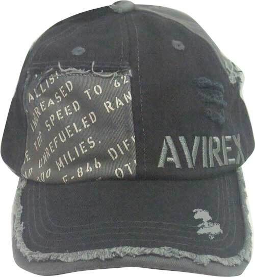キャップ CAP AVIREX アビレックス ダメージキャップ 80315600-80 ブラック