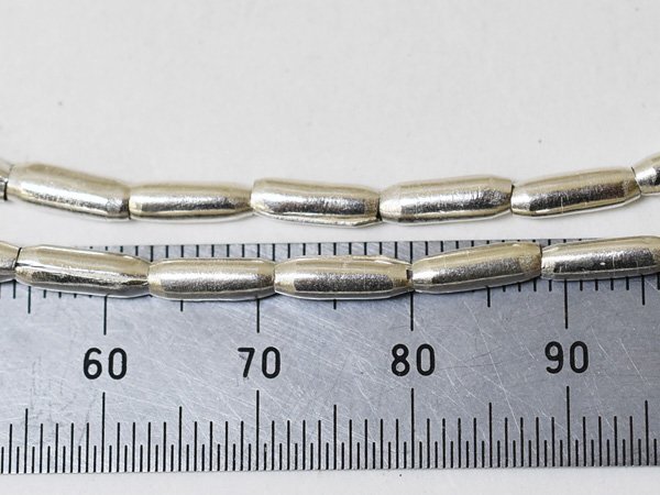 ●わくわく とんぼ玉★得割! カレンシルバー丸管型ビーズ4個(gè)セットE(Φ2.5mm) Silver925 銀ビーズ【T24020E】