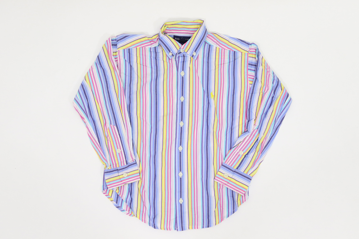 古著 K374 S(8-10)サイズ シャツ polo ポロ ラルフローレン 子供 男の子 入學(xué) 卒業(yè) キッズ USA 半袖 長袖 チェック