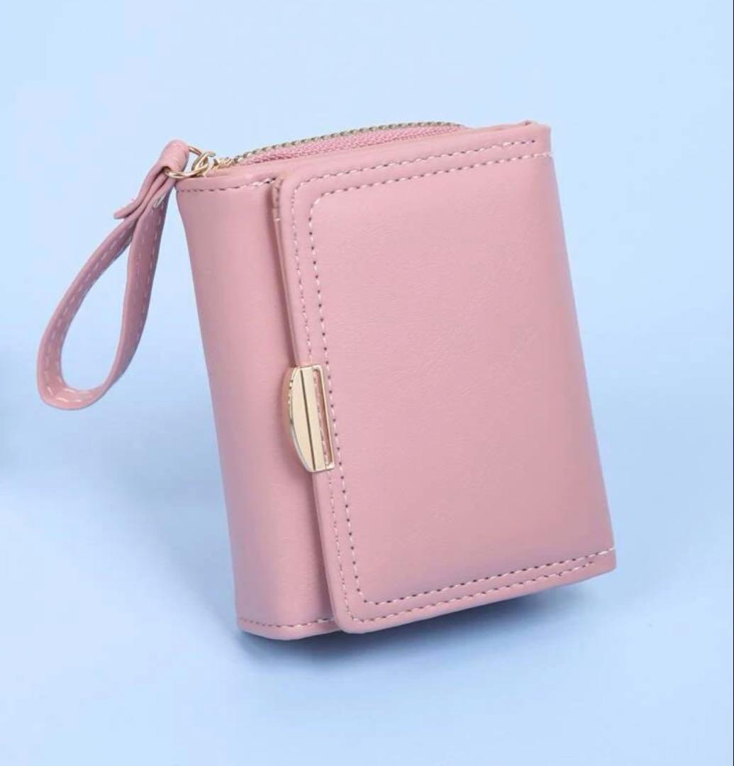 【新品】財布 数量限定 折りたたみ 二つ折り 三つ折り カード収納 小銭入れ お札入れ ピンク 大容量 コンパクト 小さい レディース