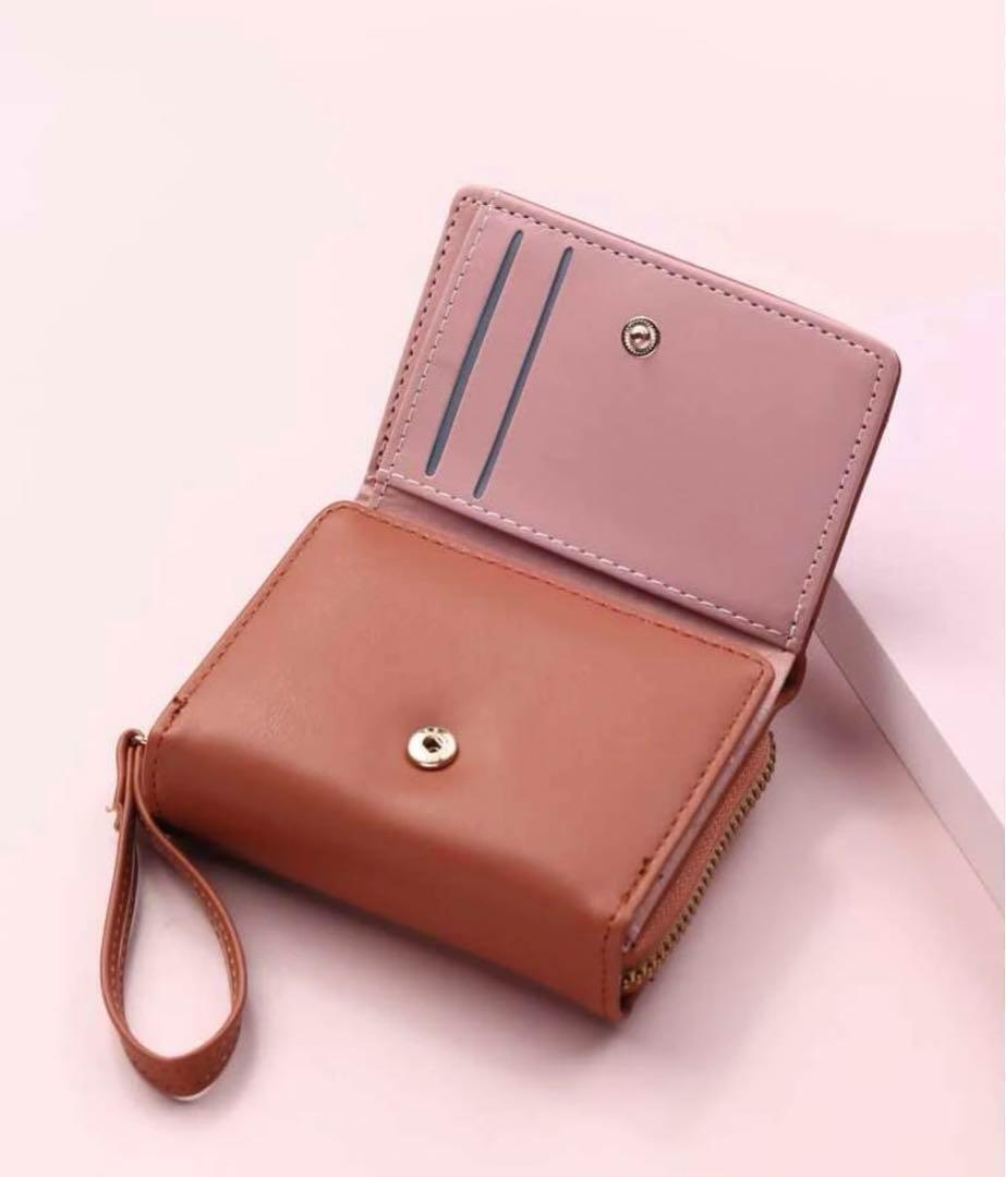 【新品】財布 数量限定 折り財布 二つ折り 三つ折り ブラウン 小銭入れ カード 収納 お札入れ 大容量 コンパクト 小さい レディース