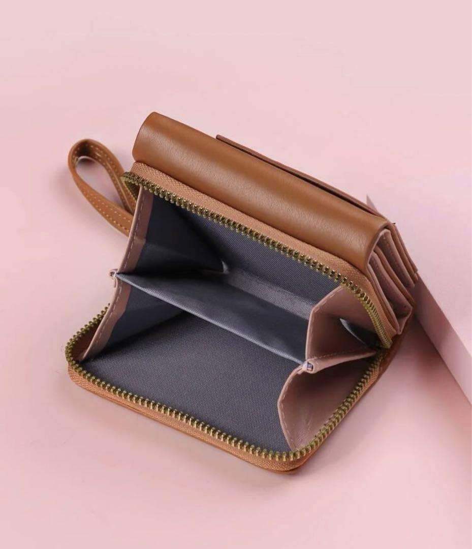 【新品】財布 数量限定 折り財布 二つ折り 三つ折り ブラウン 小銭入れ カード 収納 お札入れ 大容量 コンパクト 小さい レディース
