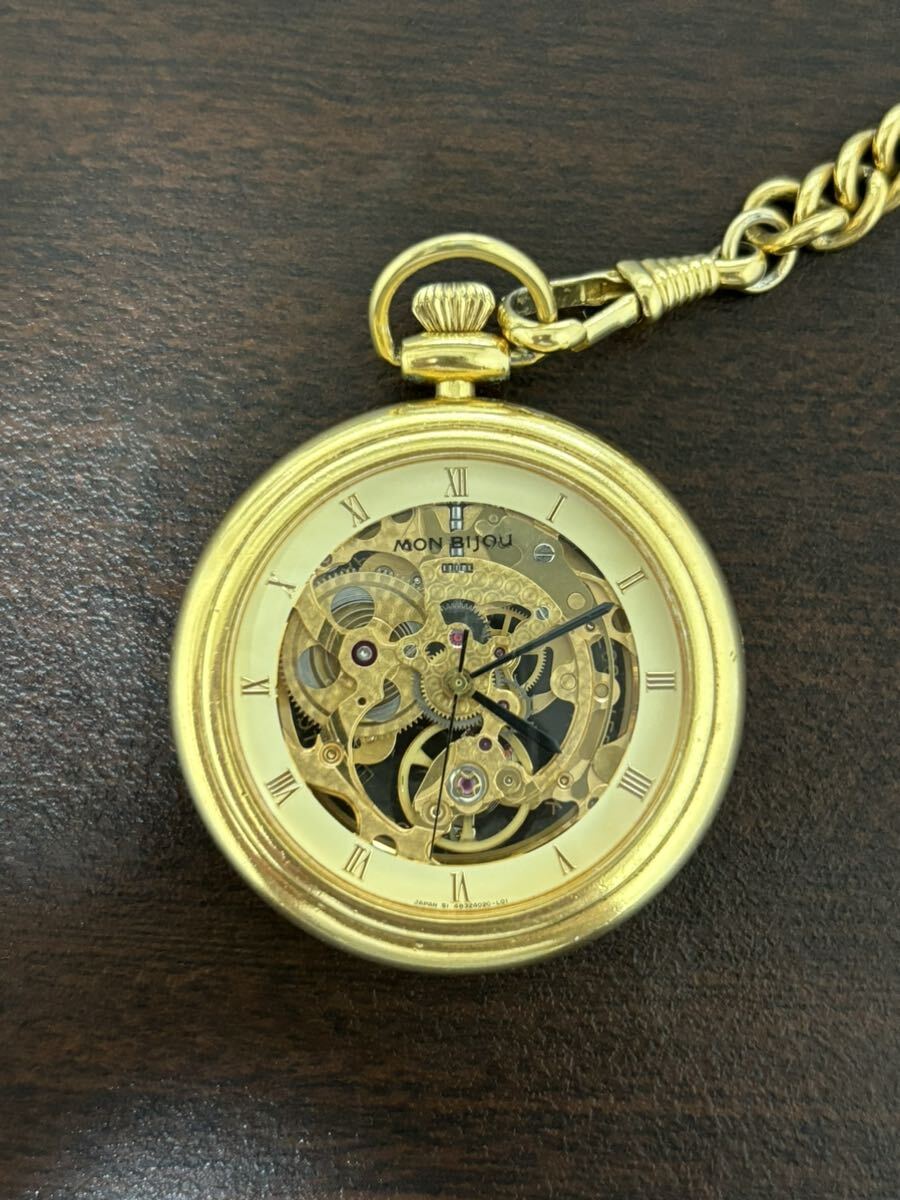 Orient mon bijou 懐中時計 手巻き スケルトン オリエント Orient mon bijou 懐中時計 手巻き スケルトン オリエント