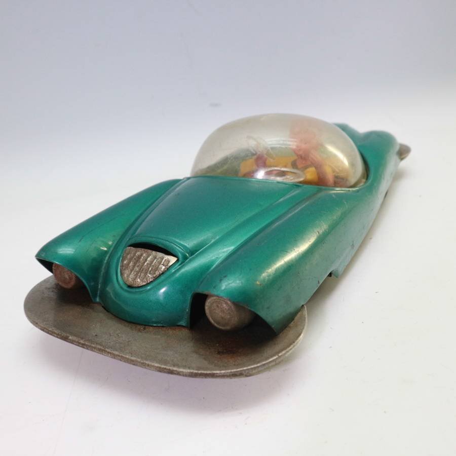 当時物 未使用 フリフリ 昭和レトロ ラインマートーイ 1950s ブリキ 近未来的ロードスター ミニカー