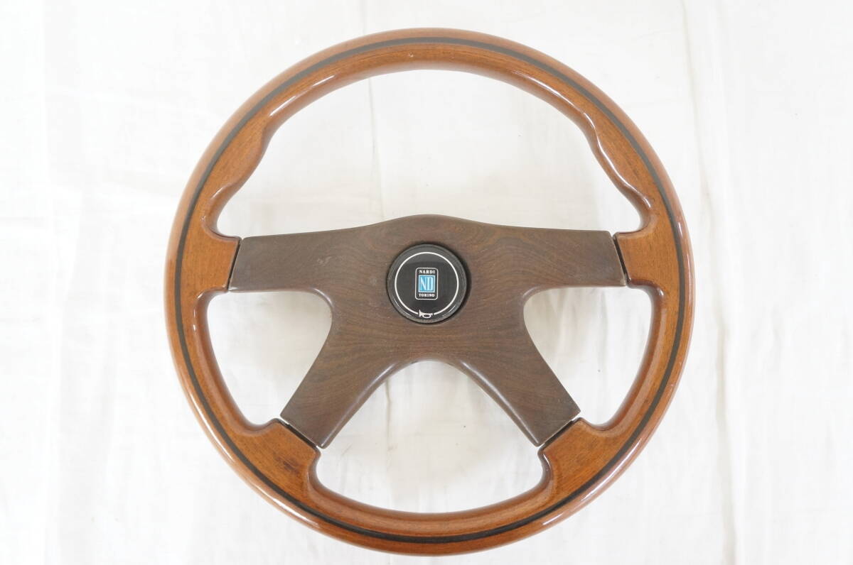 NARDI ナルディ ウッド 直径:約36cm ステアリング ハンドル ホーンボタン付き 0608261011