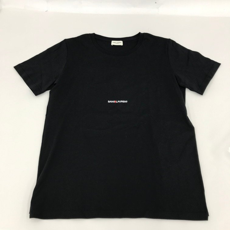 SAINT LAURENT サンローラン 半袖 ロゴ Tシャツ TT08 464572 YB2DQ 1000 サイズ：XS【CHAD7026】