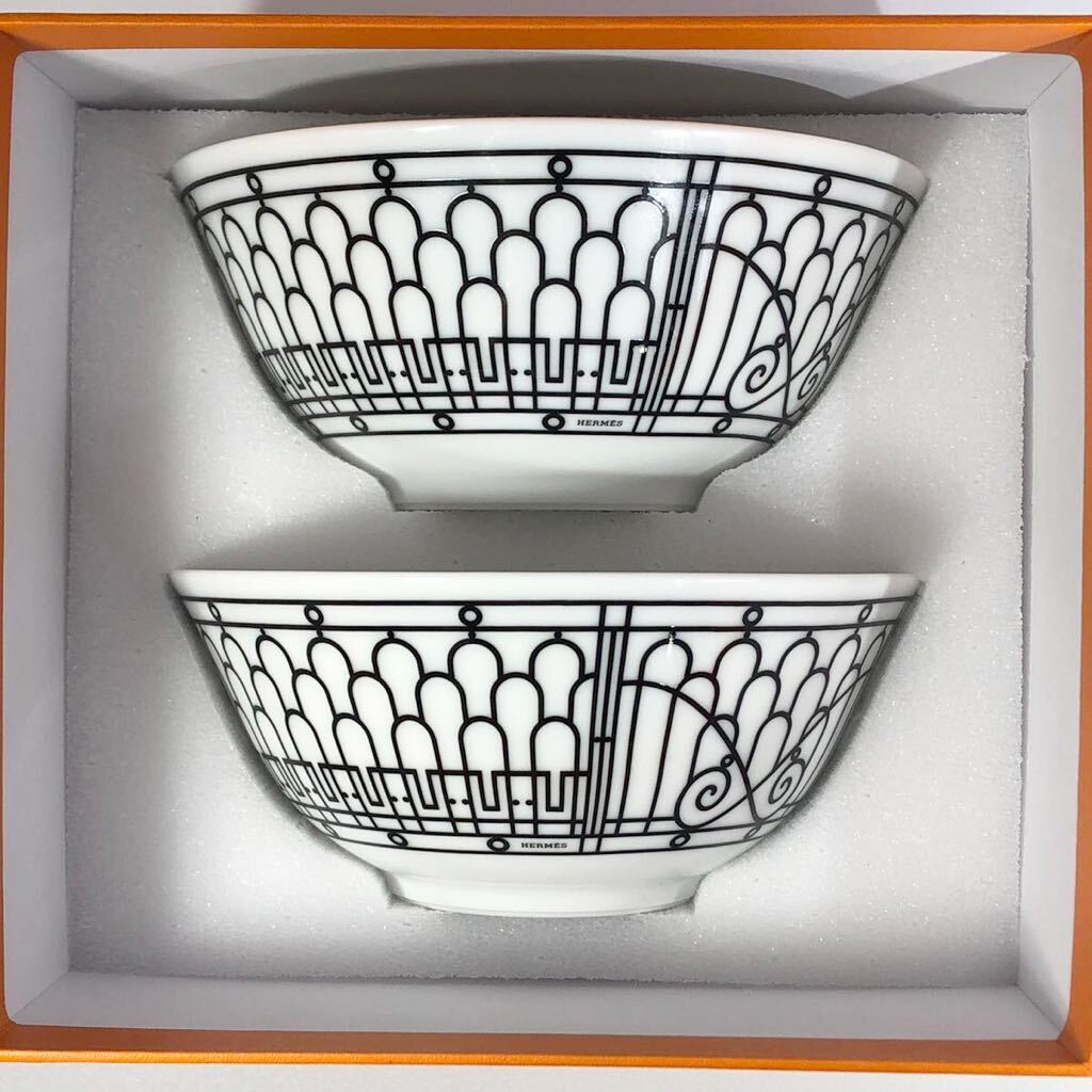 未使用 HERMES H DECO ライスボウル ×2個セット エルメス お茶碗 未使用 HERMES H DECO ライスボウル ×2個セット エルメス お茶碗