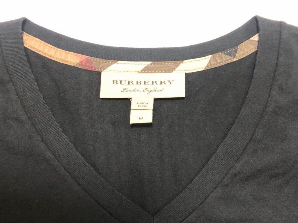 現行タグ 美品 BURBERRY ロゴあり ブラック Tシャツ Mサイズ 現行タグ 美品 BURBERRY ロゴあり ブラック Tシャツ Mサイズ