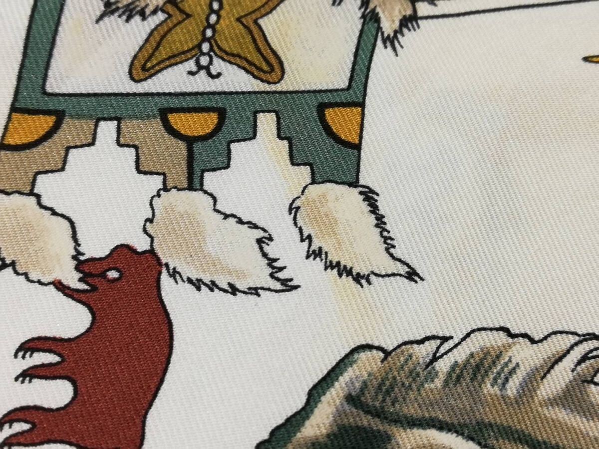 HERMES スカーフ カレ90 Kachinas インディアンの守り神 HERMES スカーフ カレ90 Kachinas インディアンの守り神