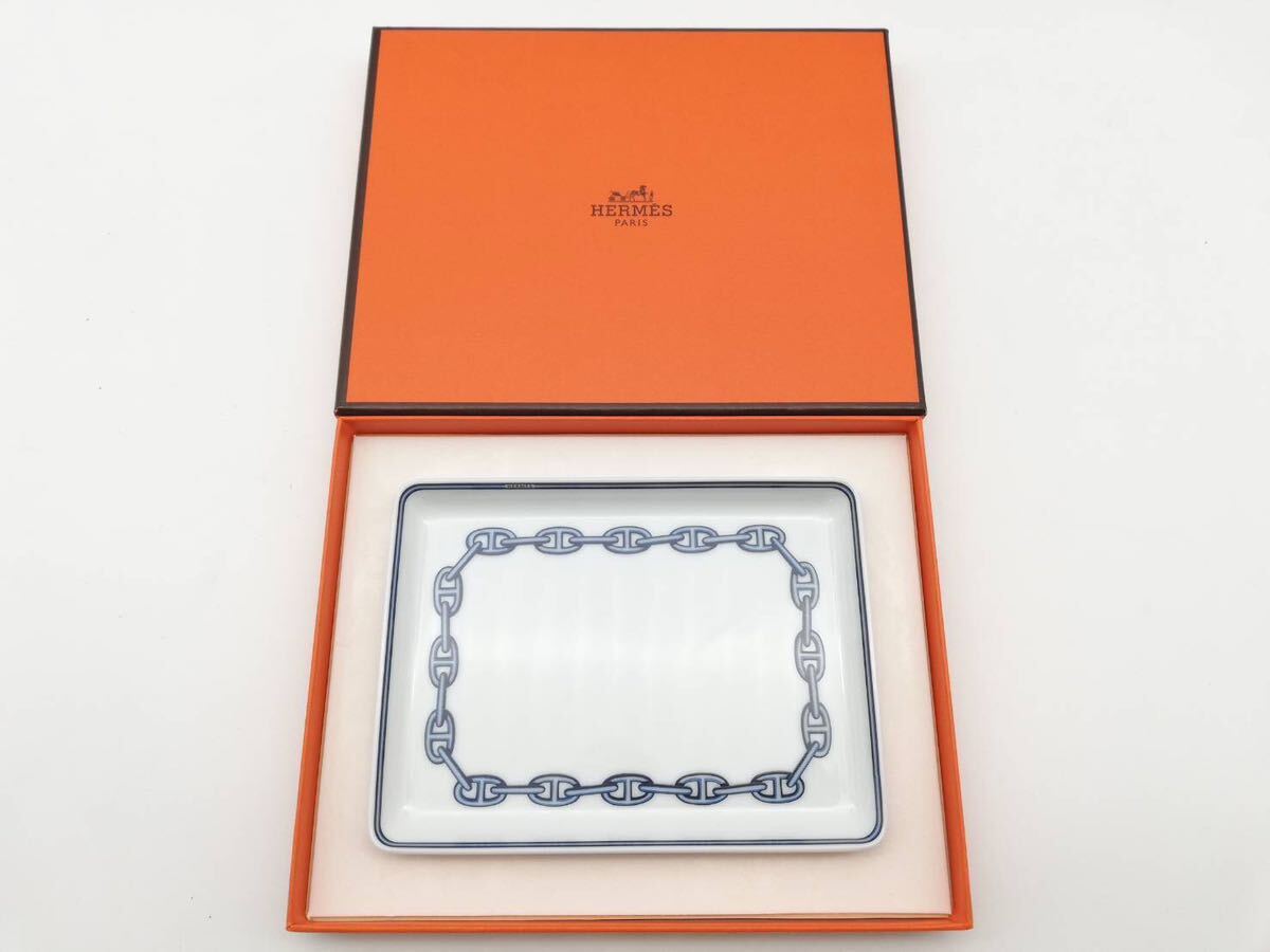 未使用 HERMES シェーヌダンクル スクエアプレート エルメス お 未使用 HERMES シェーヌダンクル スクエアプレート エルメス お