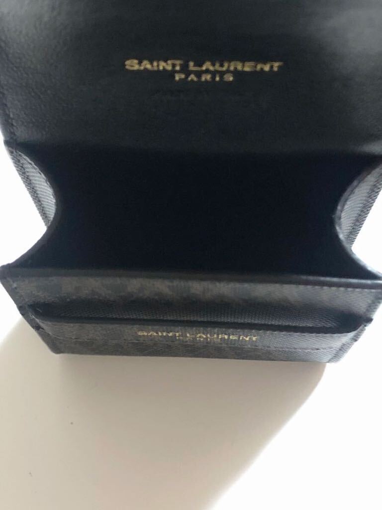 新品同様 SAINT LAURENT シガレットケース サンローラン レザー 新品同様 SAINT LAURENT シガレットケース サンローラン レザー