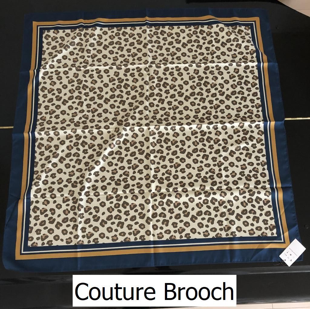 レディース スカーフ UVカット 紫外線対策 日焼け対策 Couture Brooch クチュールブローチ アニマル柄 正方形