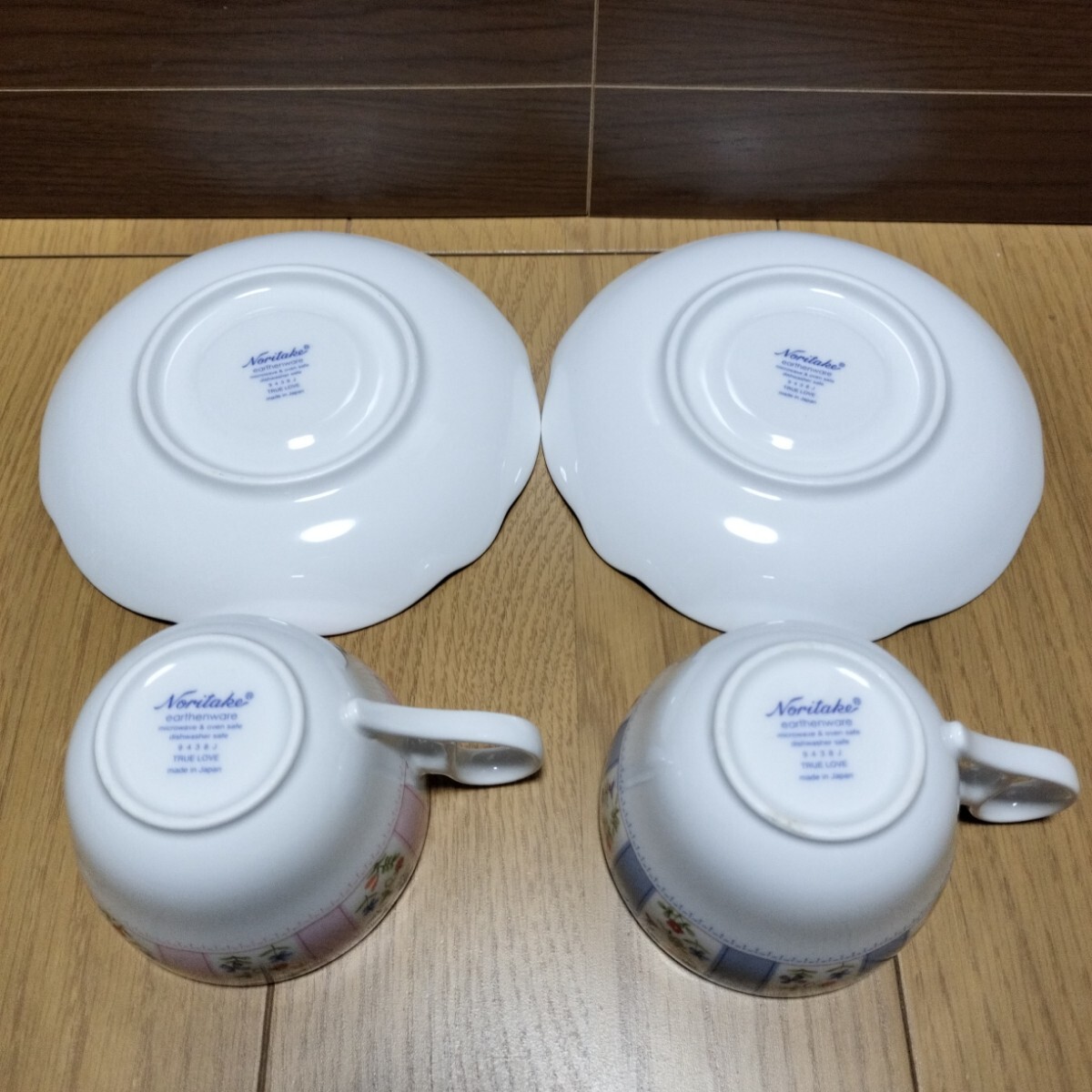 V Noritake{ cup & блюдце пара } керамика производства Noritake TRUE LOVEtu Roo Rav розовый голубой 2 шт. комплект 