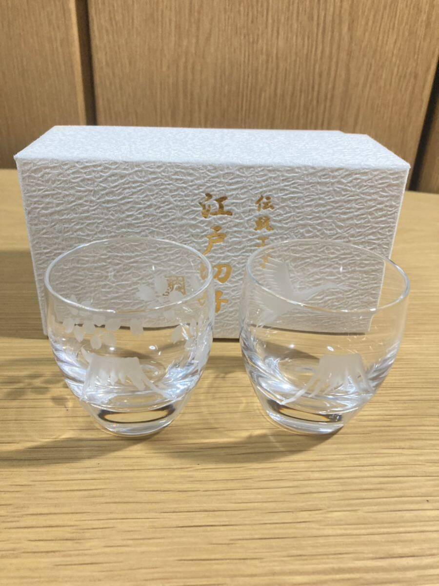 ▼太武朗工房≪グラス 2個≫富士山 桜 鶴 ぐい呑 ぐい飲み お猪口 冷酒グラス 太武朗 酒器