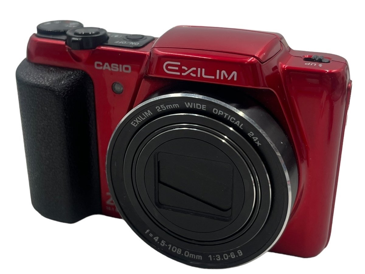 1 スタ ～ CASIO カシオ EX-H50 EXILIM エクシリム デジタルカメラ レッド ボディ 本体 光学24倍ハイズーム 3.0型 コンパクト 写真 撮影