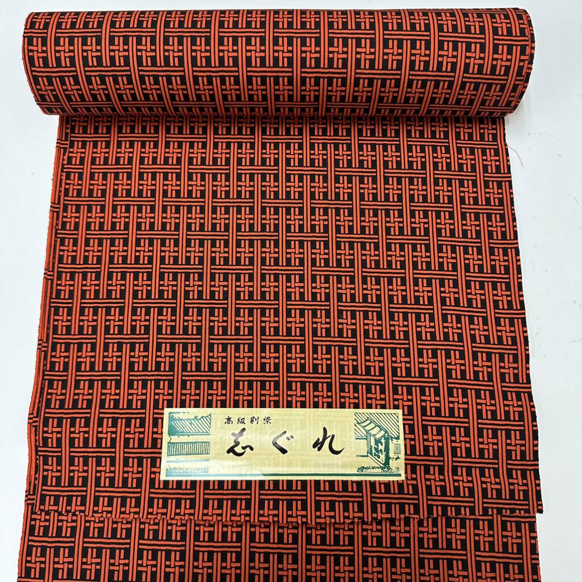 ◆反司◆a1254 ウール 反物 交織 毛 化繊 絹混 小紋 着物 着尺 羽尺 呉服屋 反物 未仕立て リメイク 新品 紋意匠など