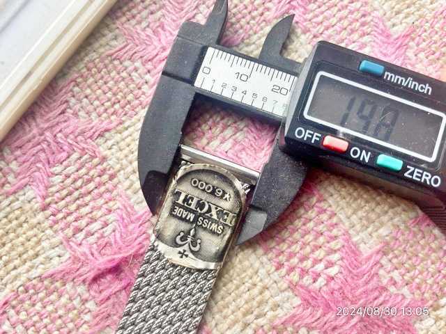 EXCEL Швейцария производства. нержавеющая сталь сетка ремень 20mm неиспользуемый товар не использовался 1970 годы Seiko Rolex Omega дайвер I.W.C