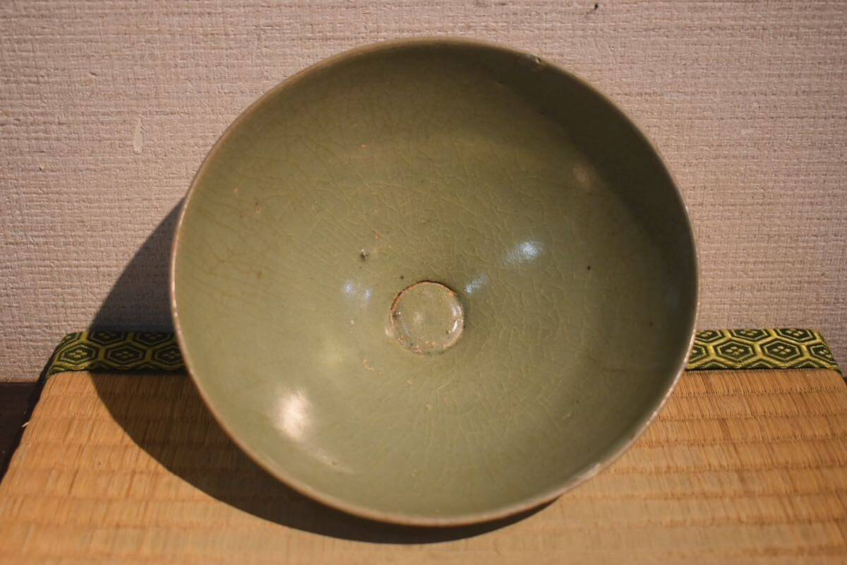 【GE】Y1649◆李朝・高麗コレクター放出品◆時代 高麗青磁鉢 /中国古玩 朝鮮美術 骨董品 時代品 美術品 古美術品 韓国