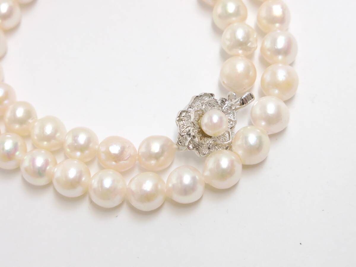 アコヤ真珠 ネックレス 8.0mm 照り/A 巻形/BC 色味/乳白 シルバー金具 42㎝ 18689214