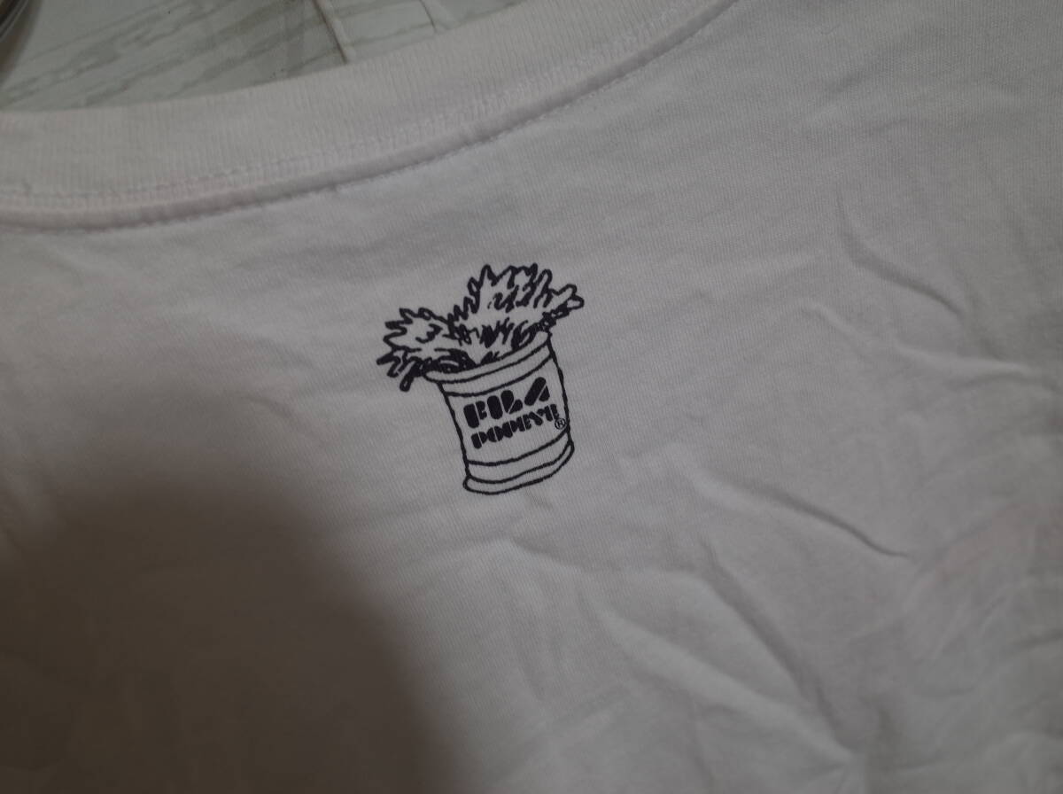 メンズ pk766 FILA フィラ POPEYE ポパイ オリーブ ロゴ プリント 半袖Tシャツ M ホワイト 白 