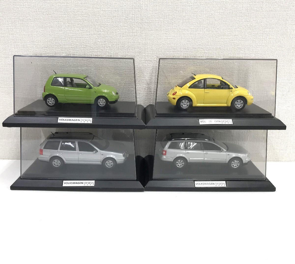 秦野店【中古品】Y8-8 VOLKSWAGEN DESIGN フォルクス・ワーゲン デザイン ミニカー まとめ ４点 New Beetle/Lupo/Golf Wagon/Passat Wagon