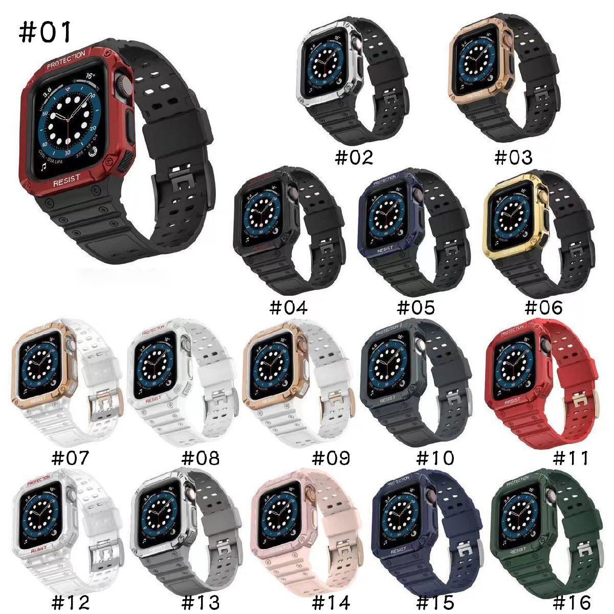 Apple watch соответствует частота покрытие в одном корпусе 38/40/41 42/44/45 Apple часы кейс частота ремень TPU ударопрочный защитный корпус * много выбор цвета /1 пункт 