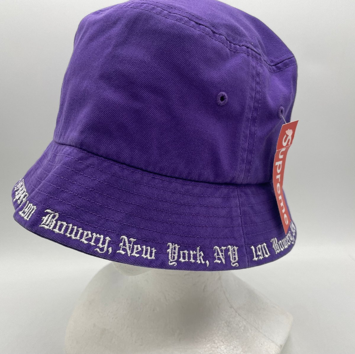 Supreme シュプリーム Embroidered Brim Crusher M/L ハット パープル 紫 23SS☆良品☆[66-0809-O4]