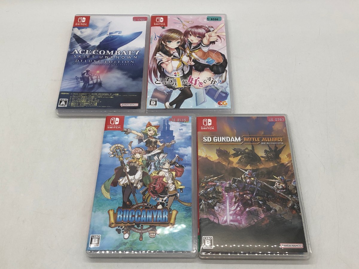 SWITCH 4本まとめ SDガンダム バトルアライアンス/バッカニヤ/どっちのiが好きですか?/エースコンバット7 スイッチ ☆良品☆ [231-0816-T3]
