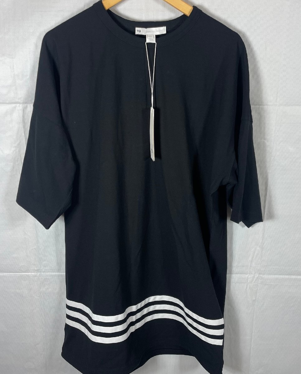 Y-3 M CH1 SS TEE オーバーサイズ 3ストライプ バックロゴ Tシャツ HG6089 サイズ：S☆良品☆[664-0809-O5]