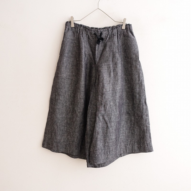 ヴェリテクール Veritecoeur *VC-1228 Denim hakama pants デニムハカマパンツ*Fワイド麻ブラックボトムス(1-2407-298)【51H42a】