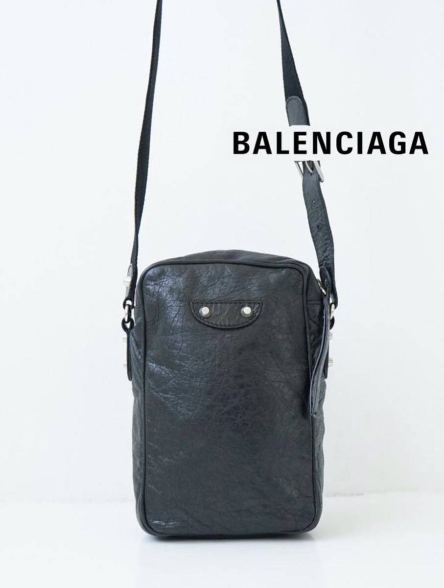 BALENCIAGA バレンシアガ レザーショルダーバッグ レザークロス BALENCIAGA バレンシアガ レザーショルダーバッグ レザークロス