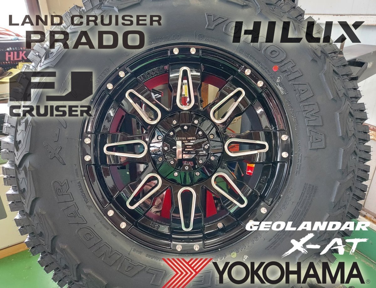  Prado Hilux Surf FJ H3 Yokohama Geolandar X-AT 265/65R17 265/70R17 285/70R17 295/70R17 tire wheel 17 -inch 