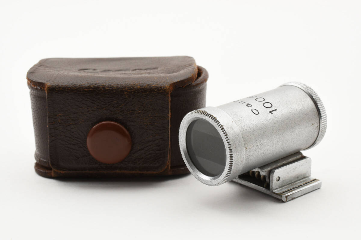 ★実用品★ キヤノン Canon 外付け ビューファインダー 100mm View Finder 　 レザーケース付き #1324L0