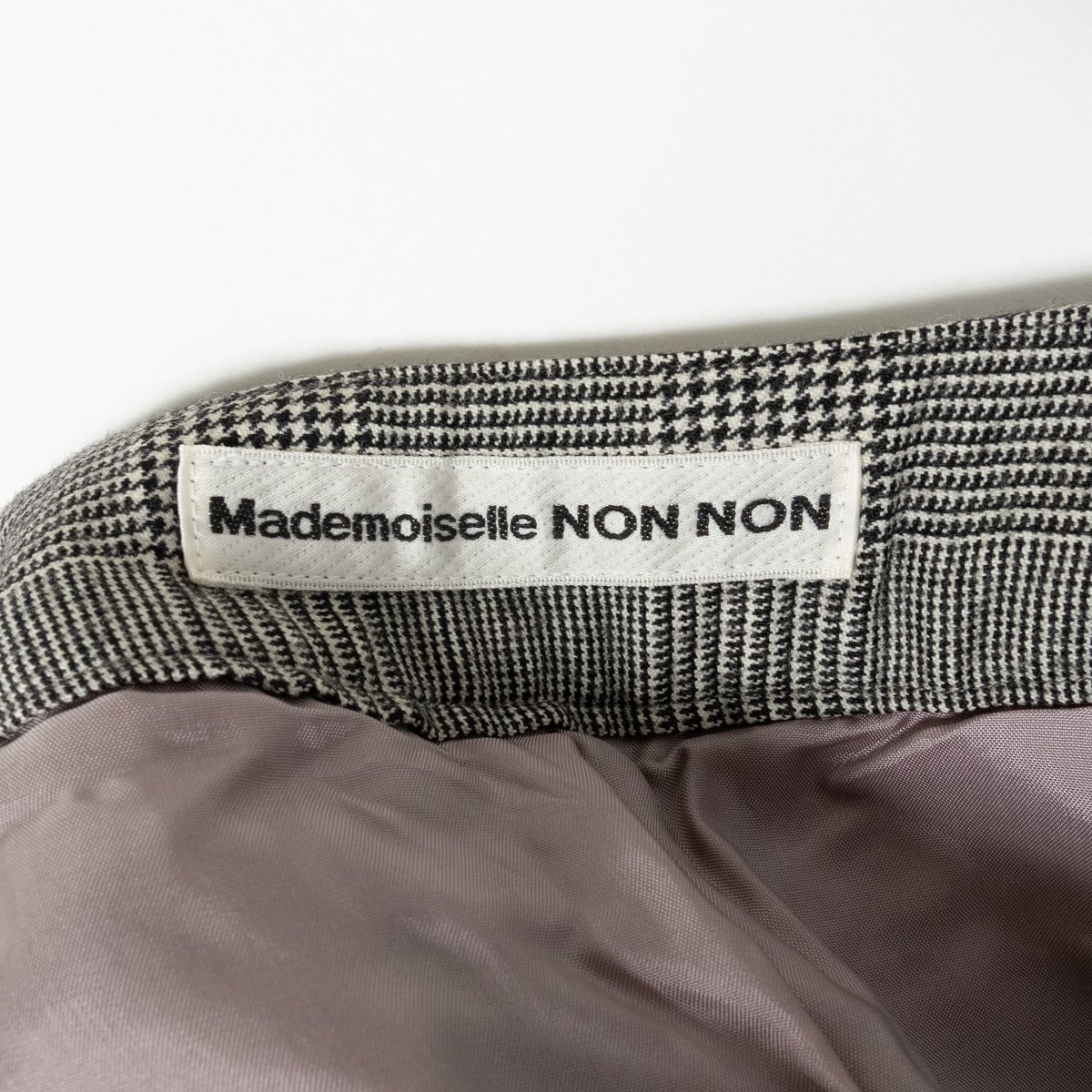 Mademoiselle NON NON マドモアゼルノンノン 日本製 チェック柄 Mademoiselle NON NON マドモアゼルノンノン 日本製 チェック柄