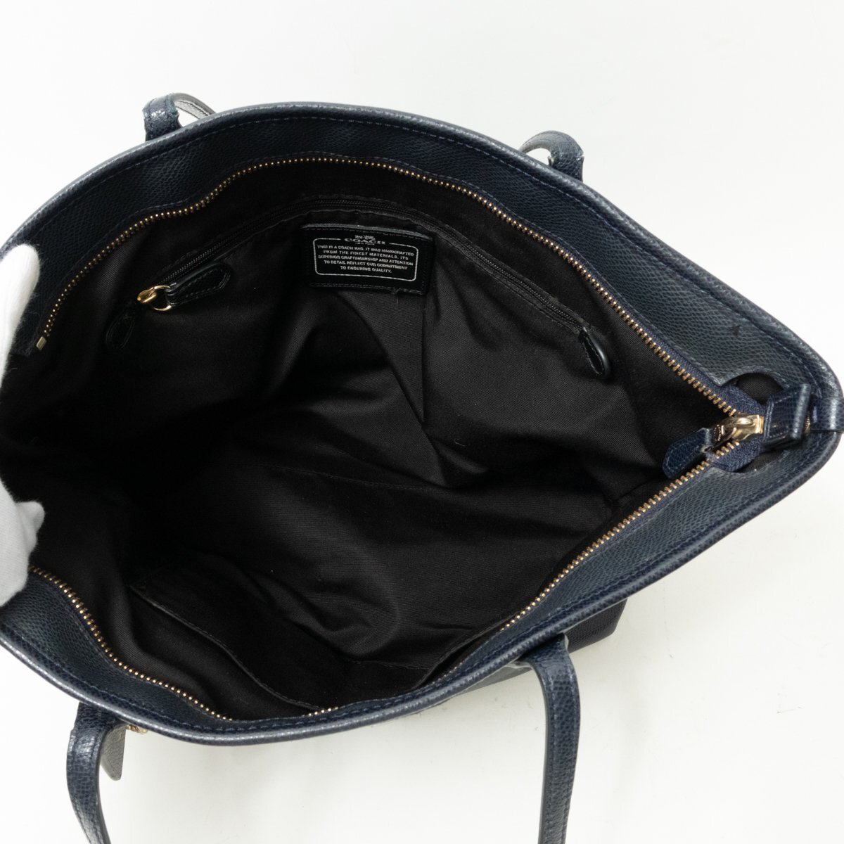 1円スタート COACH コーチ レザートートバッグ 皮革 ファスナー 1円スタート COACH コーチ レザートートバッグ 皮革 ファスナー