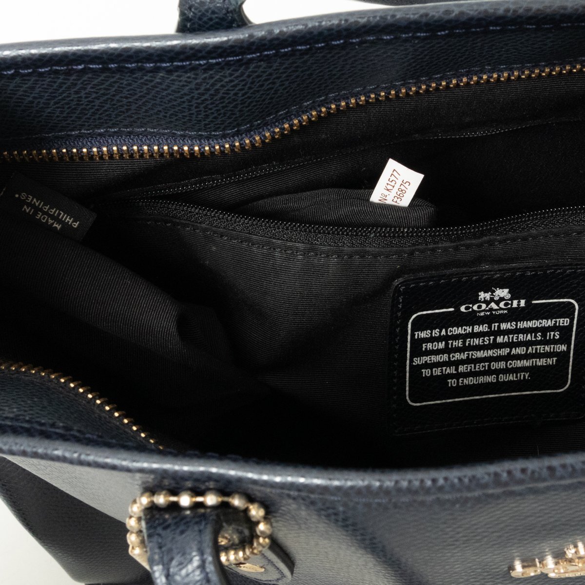 1円スタート COACH コーチ レザートートバッグ 皮革 ファスナー 1円スタート COACH コーチ レザートートバッグ 皮革 ファスナー