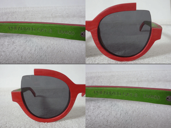 HPIRME　サングラス　POLARIZED CAT.3　ウッドフレーム