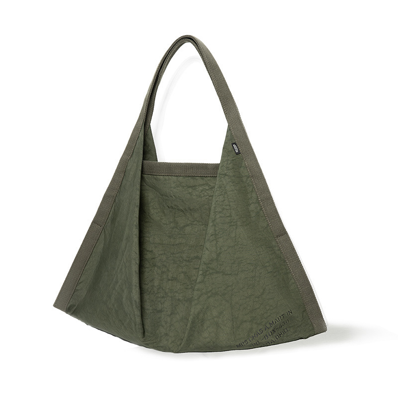 TOTE BAG メンズ アメカジ　ユニセックス トートバッグ　大容量　通勤　通学　カジュアル　ナイロン　ミリタリーグリーン