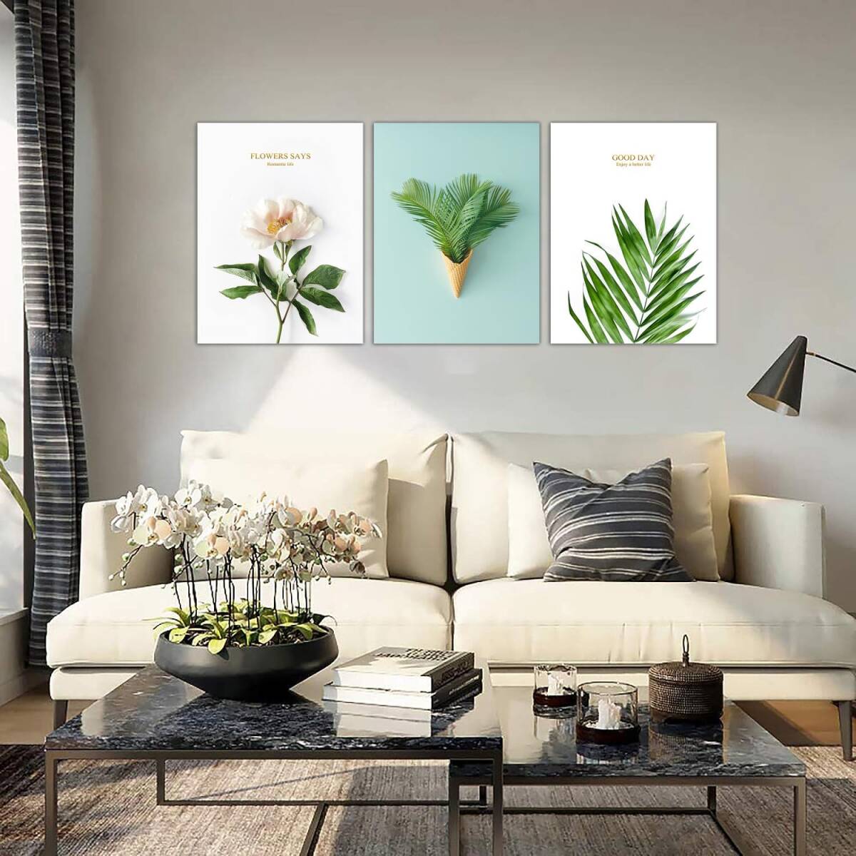 アートパネル 30X40cmX3枚 緑の植物の絵 北欧 シンプル 緑 植物 アートパネル 30X40cmX3枚 緑の植物の絵 北欧 シンプル 緑 植物