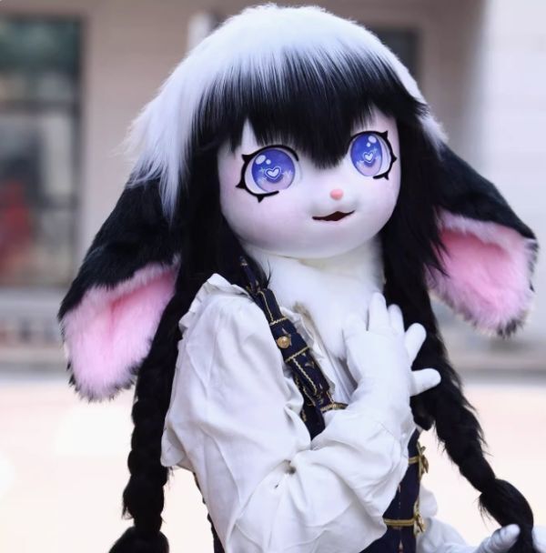 着ぐるみヘッド ウサギ耳 ミントグリーン 兎面 全頭ヘッド 着ぐるみヘッド ウサギ耳 ミントグリーン 兎面 全頭ヘッド