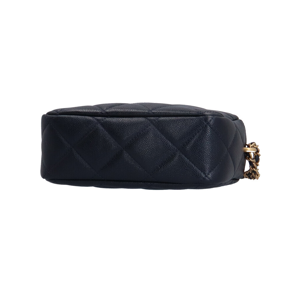 シャネル マトラッセ ショルダーバッグ キャビアスキン AS2856 ネイビー レディース CHANEL 中古 美品