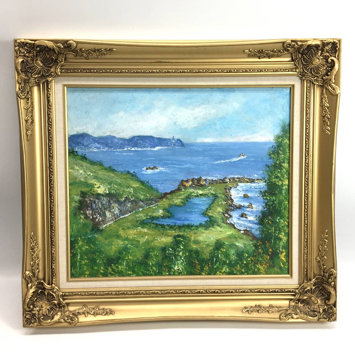 本当に信頼出来る店 Yahoo!オークション - M.Nishio 作者不明 油絵 油彩 風景画 湖 画材