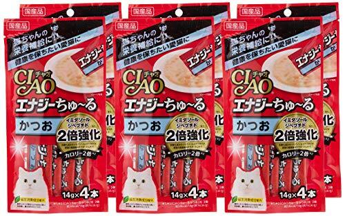 チャオ (CIAO) 貓用おやつ エナジーちゅ~る かつお 14グラム (x 6) (まとめ買い)